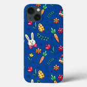 Deep Blue Easter Pattern-draagtas Case-Mate iPhone Case (Achterkant)