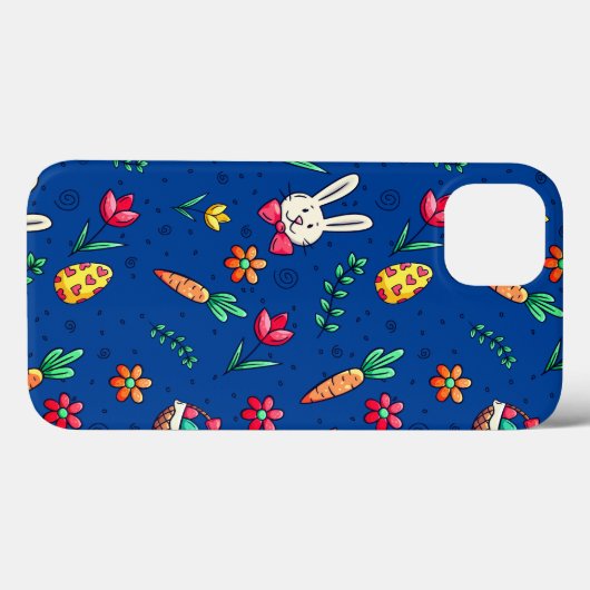 Deep Blue Easter Pattern-draagtas Case-Mate iPhone Case (Achterkant (horizontaal))
