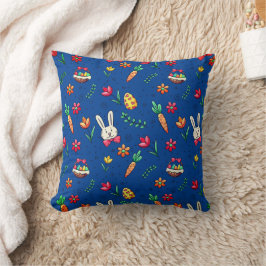 Deep Blue Easter Pattern-Sierkussen Kussen