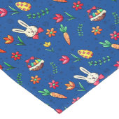 Deep Blue Easter Pattern Table Runner Korte Tafelloper (Hoek)