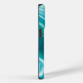 Deep Blue en Blauwgroen Green Ocean Marble Art Case-Mate iPhone Case (Achterkant / Rechts)