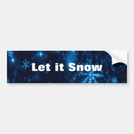 Deep Blue en Bright Snowflakes Bumpersticker