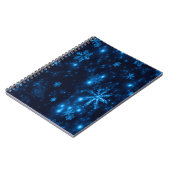 Deep Blue en Bright Snowflakes Spiral Notitieboek (Linkerzijde)