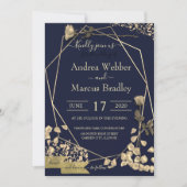 Deep Blue en Champagne Kaart (Voorkant)