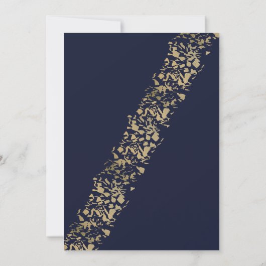 Deep Blue en Champagne Kaart (Achterkant)