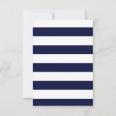 Deep Blue en Gold Floral Vrijgezellenfeest Uitnodi Kaart (Achterkant)