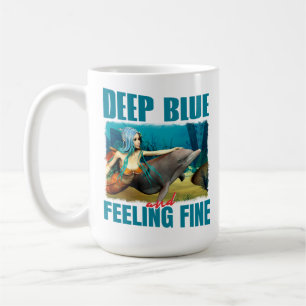 Deep Blue en het gevoel van fijne zeemeermin en do Koffiemok