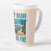 Deep Blue en het gevoel van fijne zeemeermin en do Latte Mok (Rechterhoek)