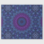 Deep Blue en Paarse Twilight Mandala Cadeaupapier (Vlak)