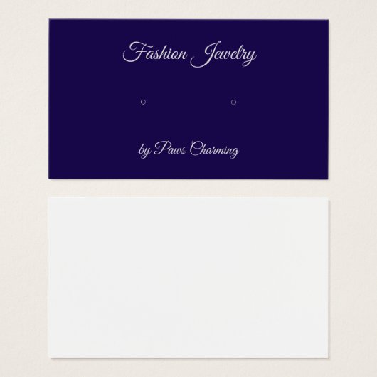 Deep Blue en "Silver" Stud die Display Kaart verdi (Voorkant /achterkant)