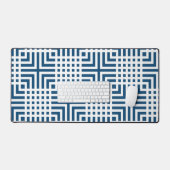 Deep Blue en White Japans print Bureaumat (Keyboard & Muis)