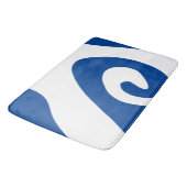 Deep Blue en White Swirl Wave Badmat (Gekanteld)
