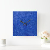 Deep Blue Faux Finish Vierkante wandklok (Huis)