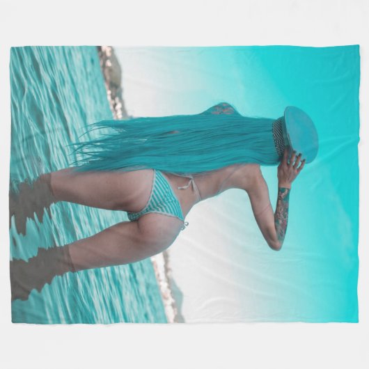 Deep Blue Fleece Deken (Voorkant (Horizontaal))