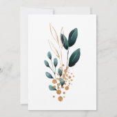 Deep Blue Floral Elegant Wedding Save Date Kaart (Achterkant)