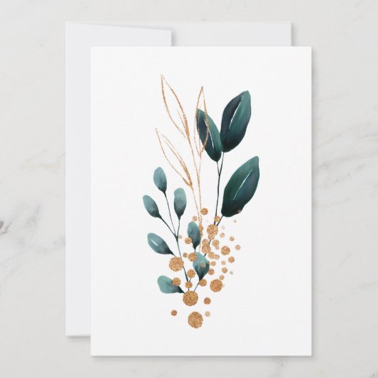 Deep Blue Floral Elegant Wedding Save Date Kaart (Achterkant)