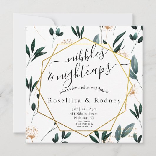 Deep Blue Floral repetitie diner Kaart (Voorkant)