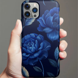 Deep Blue Flower Zee gepersonaliseerde telefoonhoe Case-Mate iPhone 14 Pro Max Hoesje