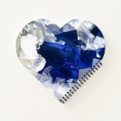 Deep Blue Fluoriet Crystal & Flake Calciet Notitieboek (Achterkant)