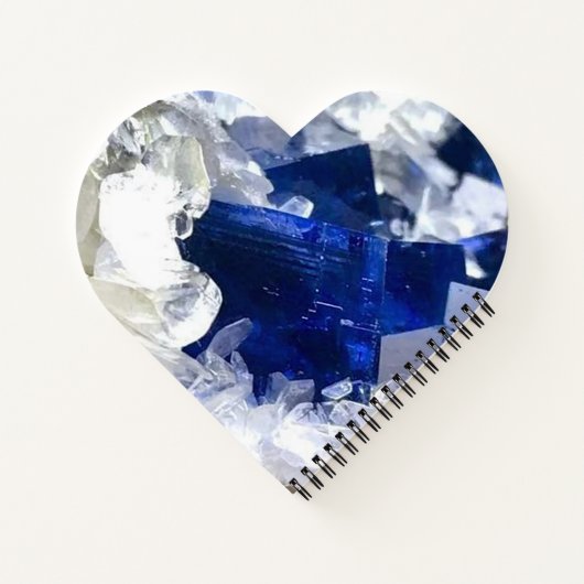 Deep Blue Fluoriet Crystal & Flake Calciet Notitieboek (Achterkant)