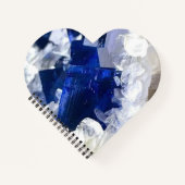 Deep Blue Fluoriet Crystal & Flake Calciet Notitieboek (Voorkant)
