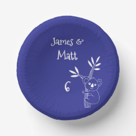 Deep Blue Fun Australische dieren Verjaardag Papieren Kommen