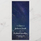 Deep Blue Galaxy huwelijksceremonie programma Programmakaart (Voorkant)