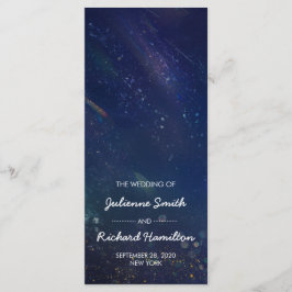 Deep Blue Galaxy huwelijksceremonie programma Programmakaart