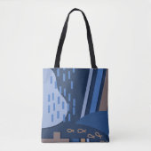Deep Blue Geometry-Tas Tote Bag (Voorkant)