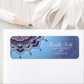 Deep Blue Glow Mandala ID361 Etiket (Insitu)