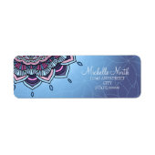 Deep Blue Glow Mandala ID361 Etiket (Voorkant)