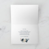 Deep Blue & Gold kerstfeestdag - Kaart voor feestd (Binnen)