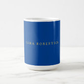 Deep Blue Gold Professional Trendy Minimalistische Koffiemok (Center)