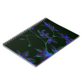 Deep Blue & Groen Japans Bloemen Notitieboek (Linkerzijde)