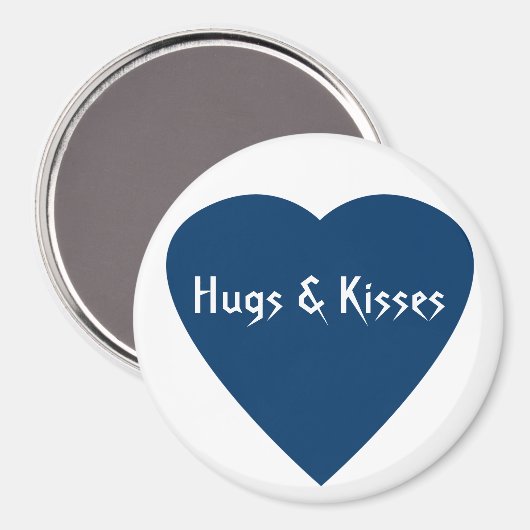 Deep Blue Hearts Magneet (Voorkant / Achterkant)