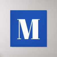 Deep Blue Initiaal Letter Monogram modern Stijlvol