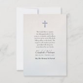 Deep Blue Iriss orthodox Christelijk monument Bedankkaart (Achterkant)