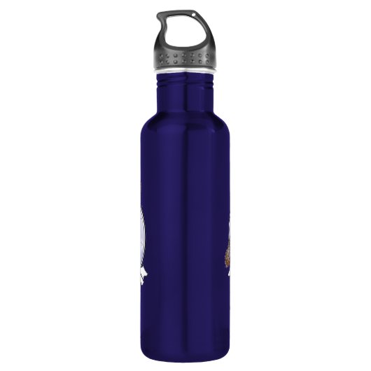 Deep Blue Island Fox Logo Steel Waterfles 24 oz (Achterkant)