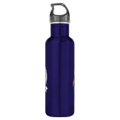 Deep Blue Island Fox Logo Steel Waterfles 24 oz Waterfles (Achterkant)