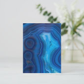 Deep Blue Lagoon Agate Briefkaart (Staand voorkant)