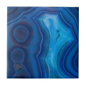 Deep Blue Lagoon Agate Tegeltje (Voorkant)