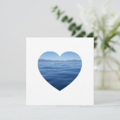 Deep Blue Lake Tahoe Hart Foto Bewaar de Datum Save The Date (Staand voorkant)
