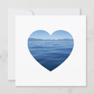 Deep Blue Lake Tahoe Hart Foto Bewaar de Datum Save The Date