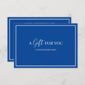 Deep Blue Line Lijst Gepersonaliseerd Cadeaubon (Voorkant / Achterkant)