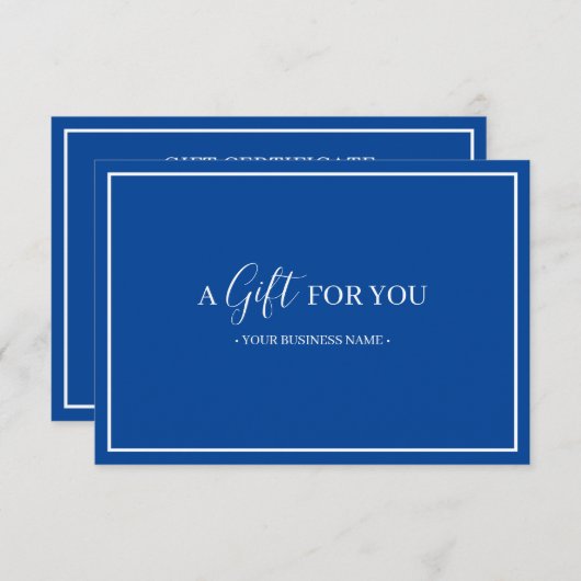 Deep Blue Line Lijst Gepersonaliseerd Cadeaubon (Voorkant / Achterkant)