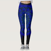 Deep Blue mandala leggings (Voorkant)