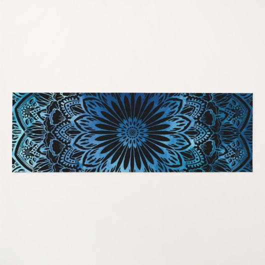 Deep Blue Mandala Yogamat (Voorkant (horizontaal))