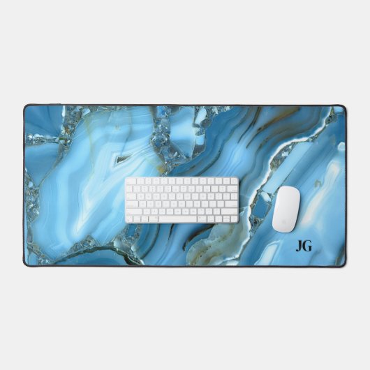 Deep Blue Marmer Bureaumat (Keyboard & Muis)