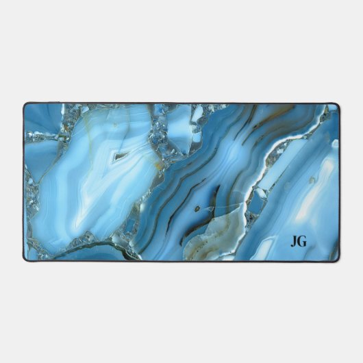 Deep Blue Marmer Bureaumat (Voorkant)