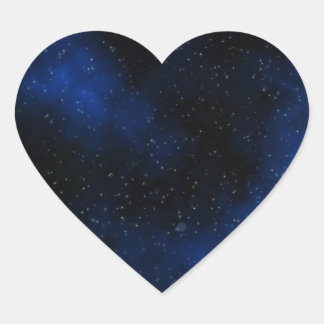 Deep Blue Melkweg Sterren Galaxy Zonnestelsel Hart Sticker